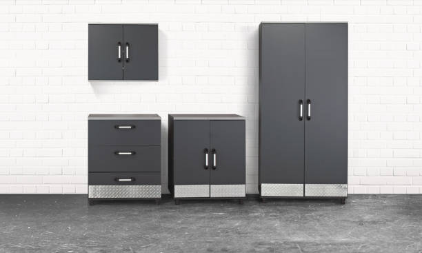 Gray Garage Storage Cabinet